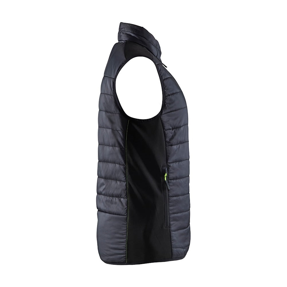 Blaklader Vest Warm-Lined Women 3864 #colour_black-hi-vis-yellow