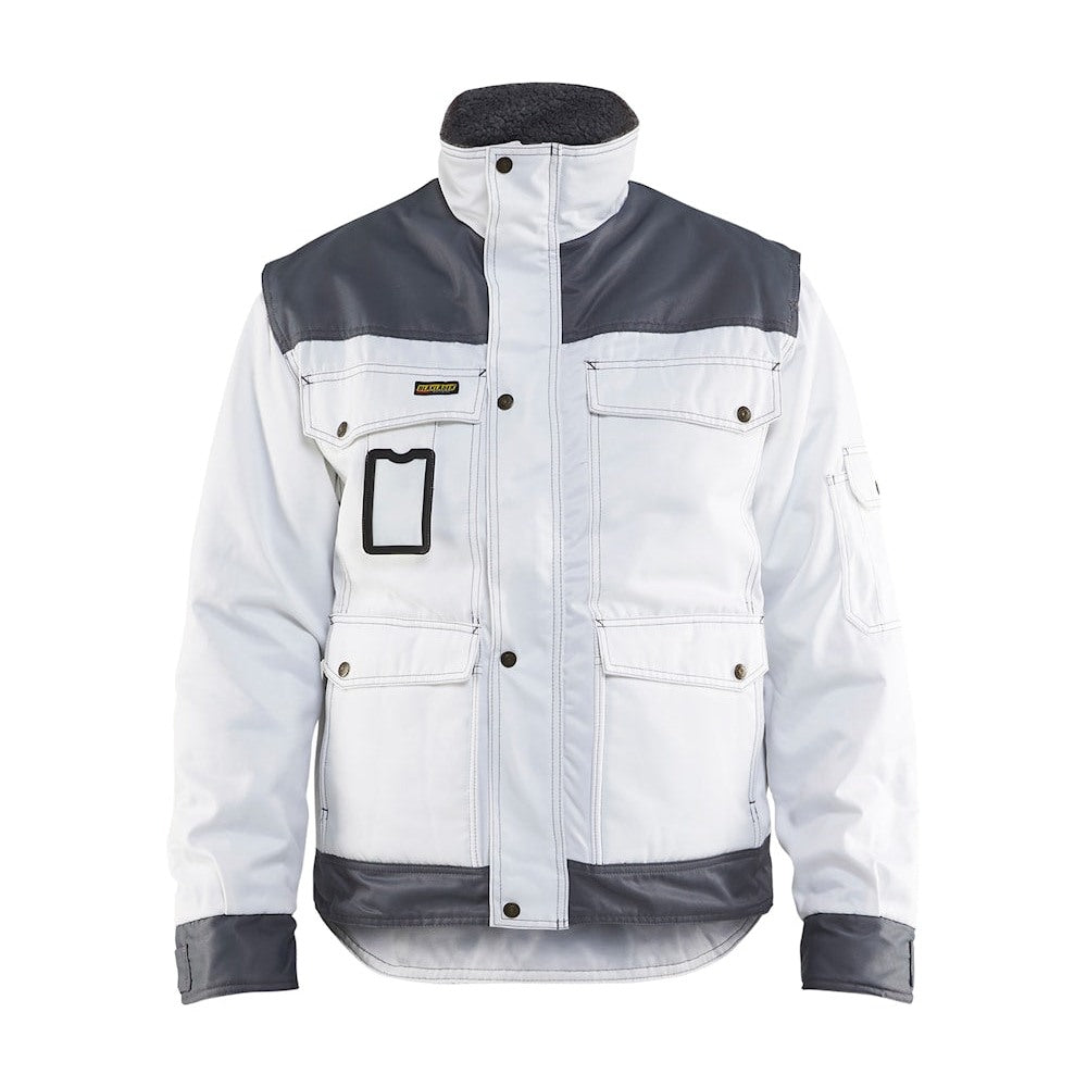 Blaklader Painters Lined Jacket 4865 #colour_white-grey