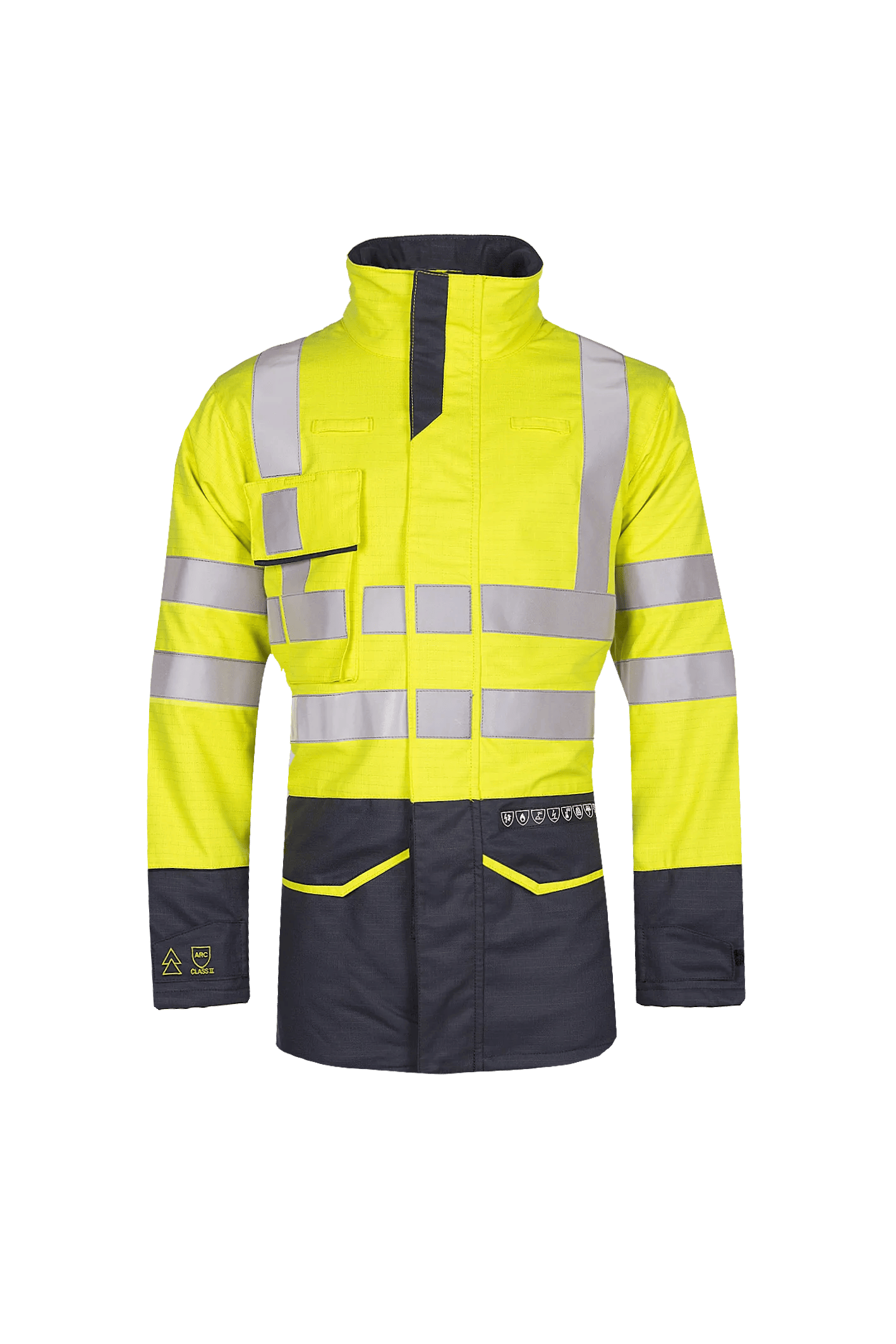 Sioen Glacier Hi-Vis Eco Rain Jacket With Arc Protection (Apc 2)