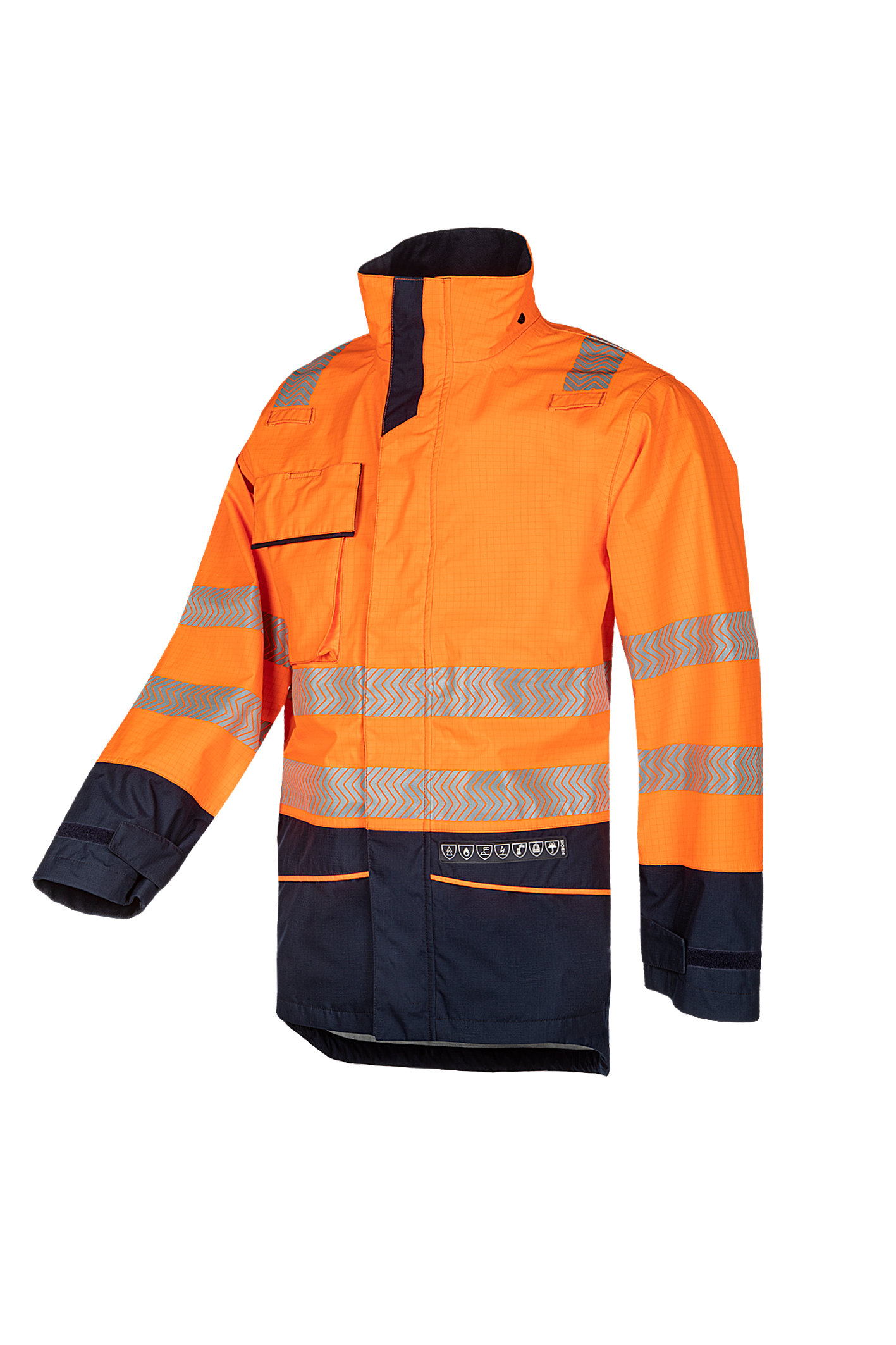 Sioen Torvik Hi-Vis Rain Jacket With Arc Protection