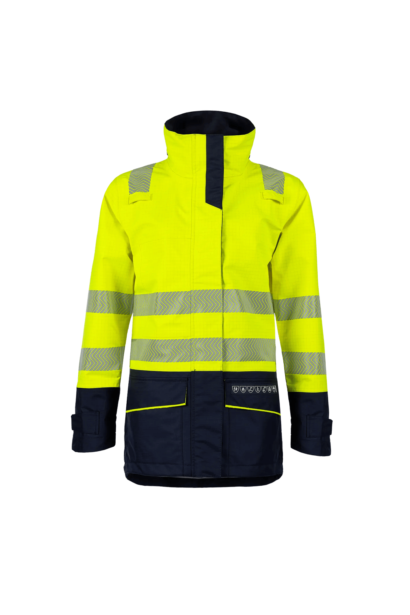 Sioen Vaski Hi-Vis Ladies Rain Jacket With Arc Protection