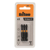 Triton Pozi Screwdriver Impact Bit 3pk