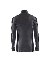 Blaklader Underwear Zip-Neck Top Warm 100% Merino 4899 #colour_mid-grey-black