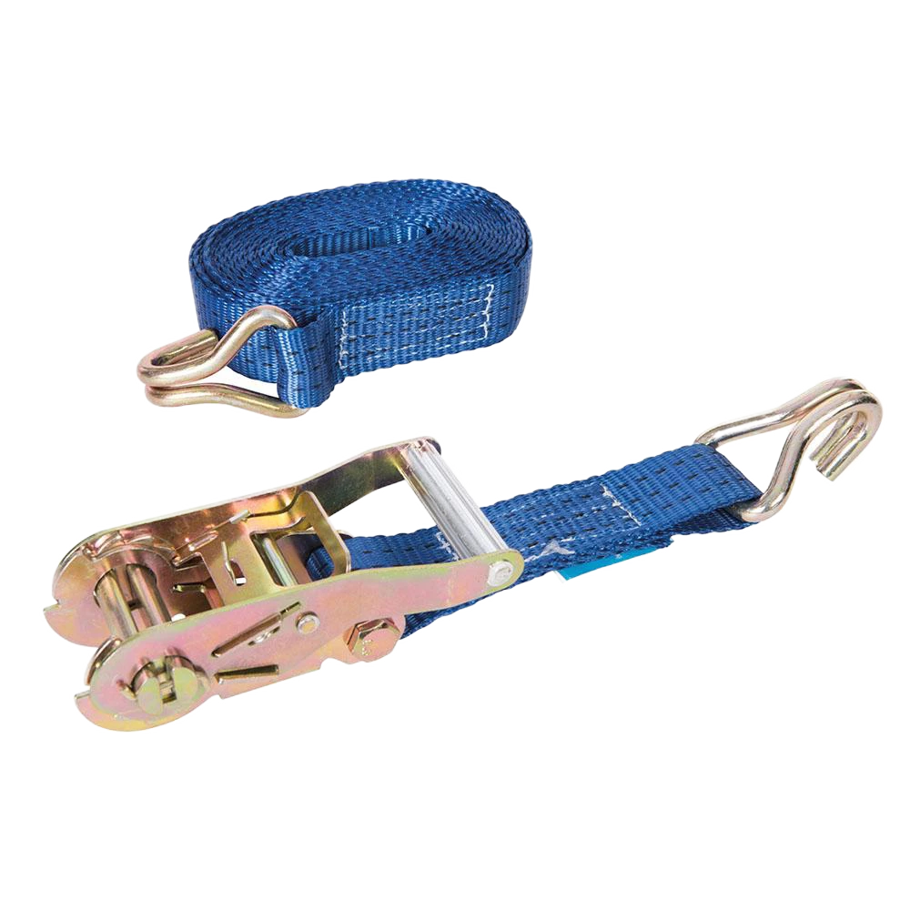 Silverline Ratchet Tie Down Strap J-Hook 6m x 38mm - 2000kg