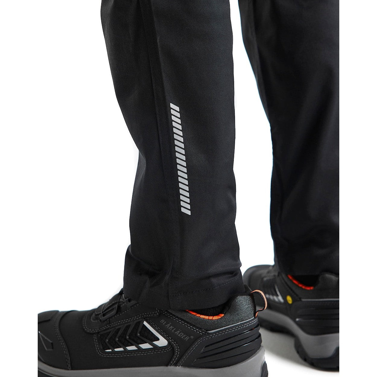 Blaklader Industry Trousers Stretch with Knee Pad Pockets 1448 - Black/Red #colour_black-red