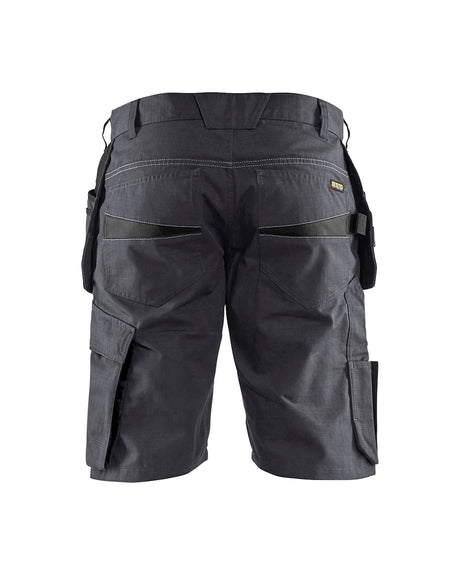 Blaklader Service Shorts with Nailpockets 1494 #colour_mid-grey-black