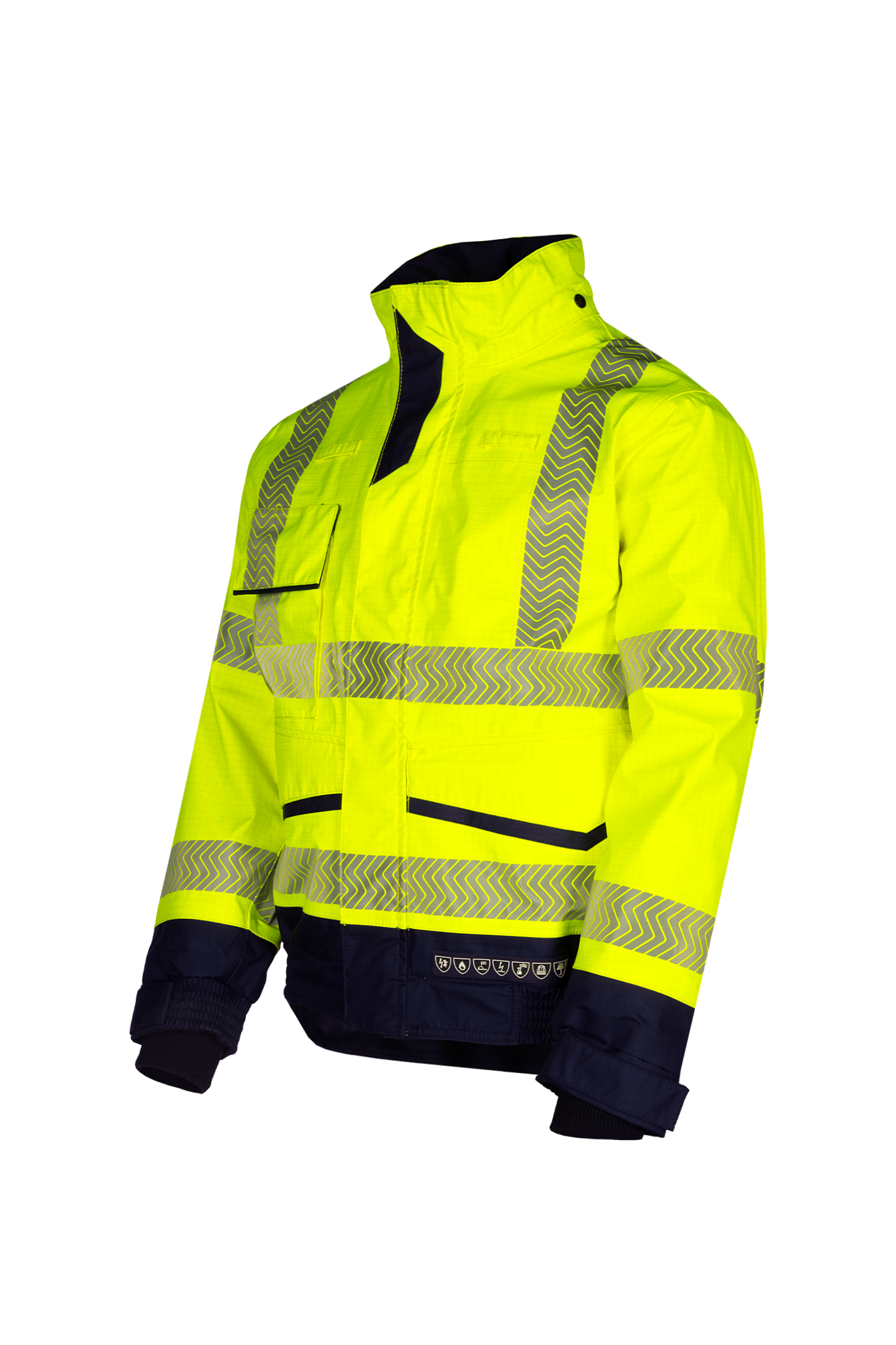 Sioen Frovik Hi-Vis Rain Bomber Jacket With Arc Protection
