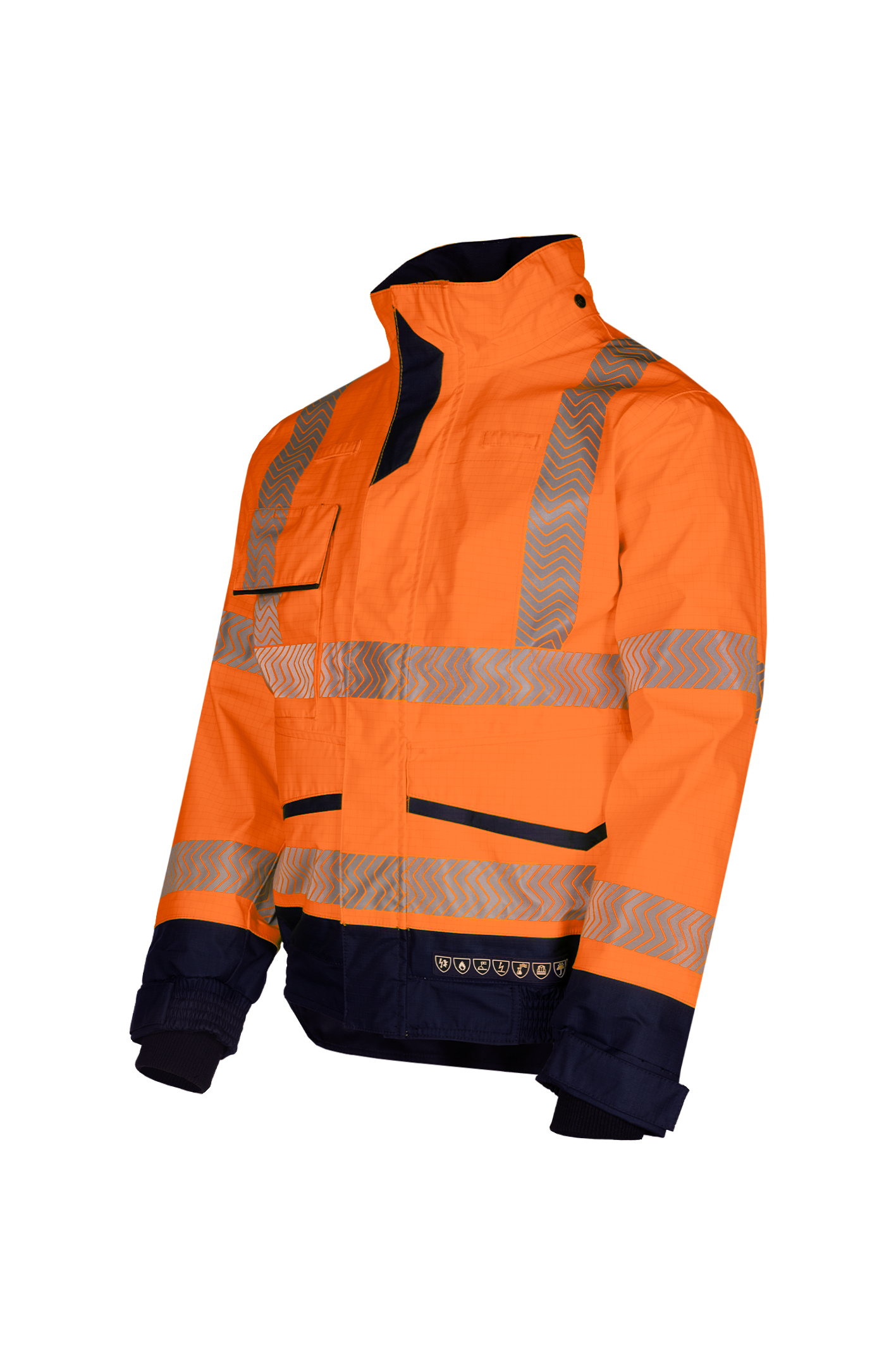 Sioen Frovik Hi-Vis Rain Bomber Jacket With Arc Protection