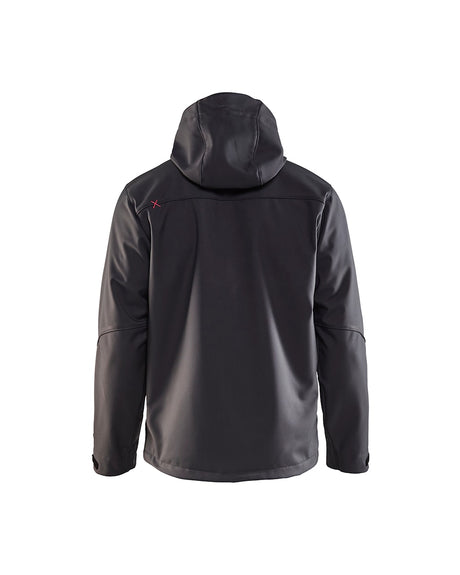 Blaklader Pro Softshell Jacket 4949 #colour_dark-grey-red