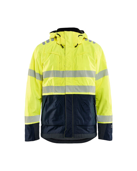 Blaklader Multinorm Shell Jacket 4088 #colour_hi-vis-yellow-navy-blue