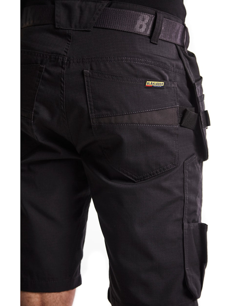 Blaklader Service Shorts with Nailpockets 1494 #colour_black-dark-grey