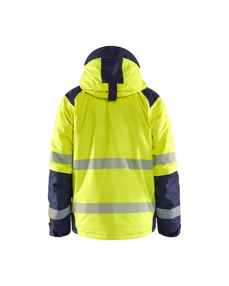 Blaklader Winter Jacket Hi-Vis 4455 #colour_hi-vis-yellow-navy-blue