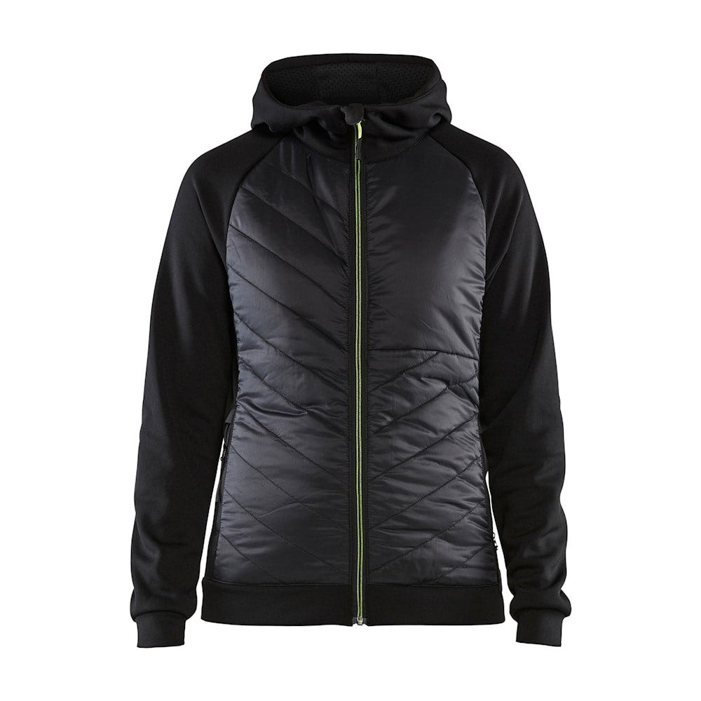 Blaklader Women's Hybrid Sweater 3464 #colour_black-hi-vis-yellow