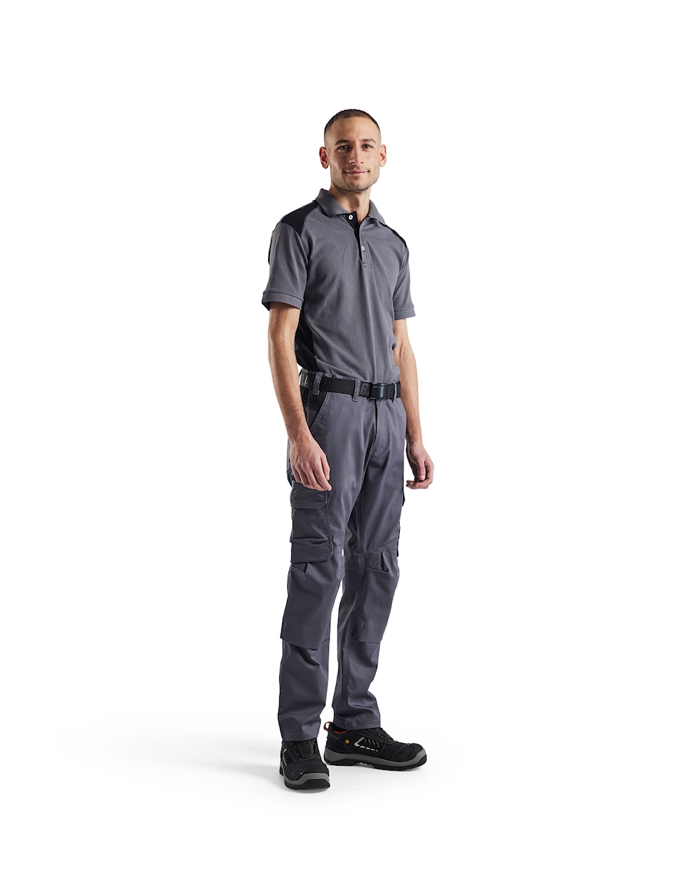 Blaklader Polo Shirt 3324  #colour_mid-grey-black