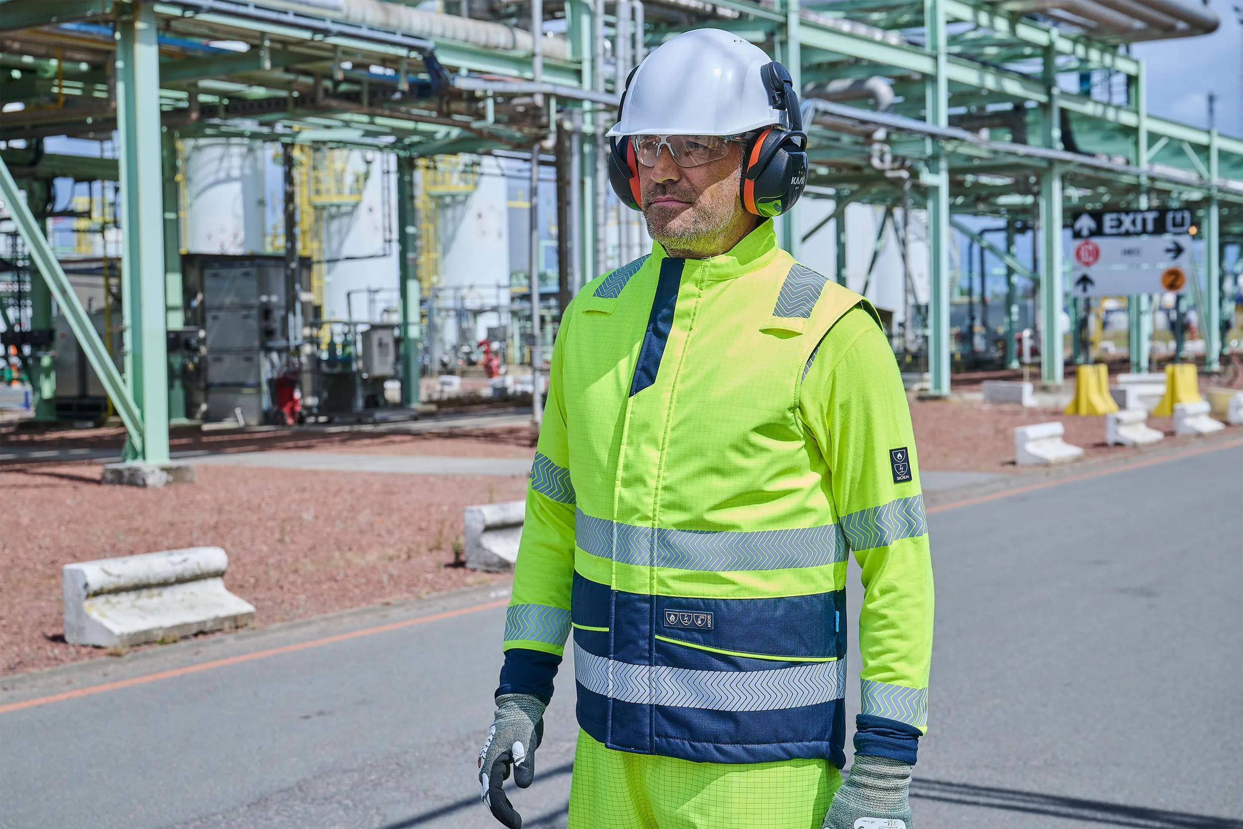 Sioen Vikja Flame Retardant Anti-Static Hi-Vis Bodywarmer