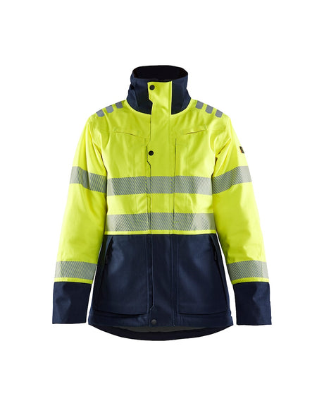 Blaklader Multinorm Winter Jacket Women 4917 #colour_hi-vis-yellow-navy-blue