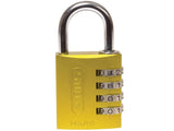 ABUS Mechanical 145/40 40mm Aluminium Combination Padlock Yellow 49535