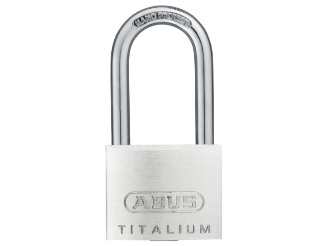 ABUS Mechanical 64TI/40mm TITALIUM Padlock 40mm Long Shackle Carded