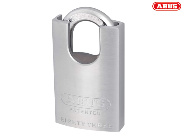 ABUS Mechanical 83/50mm Chrome Plated Brass Padlock Hardened Closed Shackle