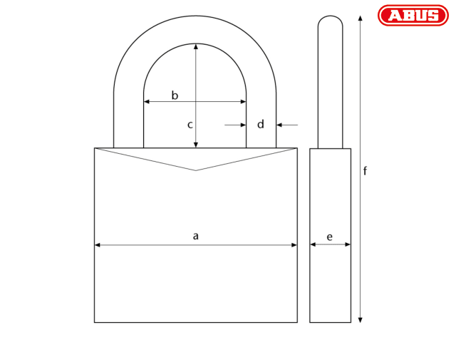 ABUS Mechanical 90RK/50 TITALIUM Padlock Closed Shackle Carded