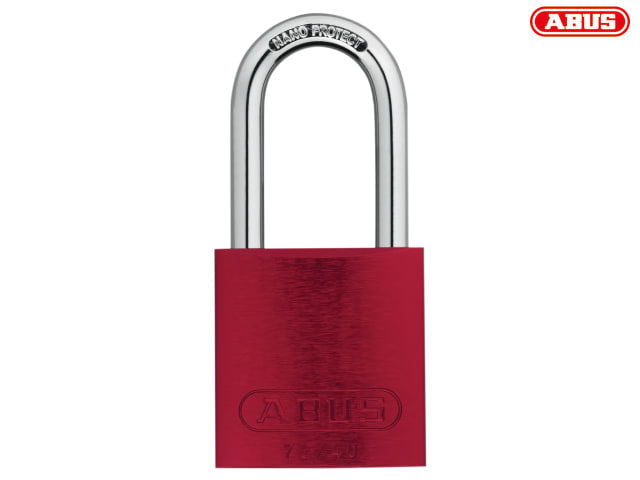 ABUS Mechanical 72/40mm Aluminium Padlock 40mm Long Shackle Red Keyed Alike TT0216262