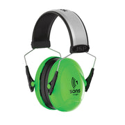 JSP Sonis 1 Sonis1 Adjustable Extra Visibility Ear Defenders 27dB SNR - Bright Green