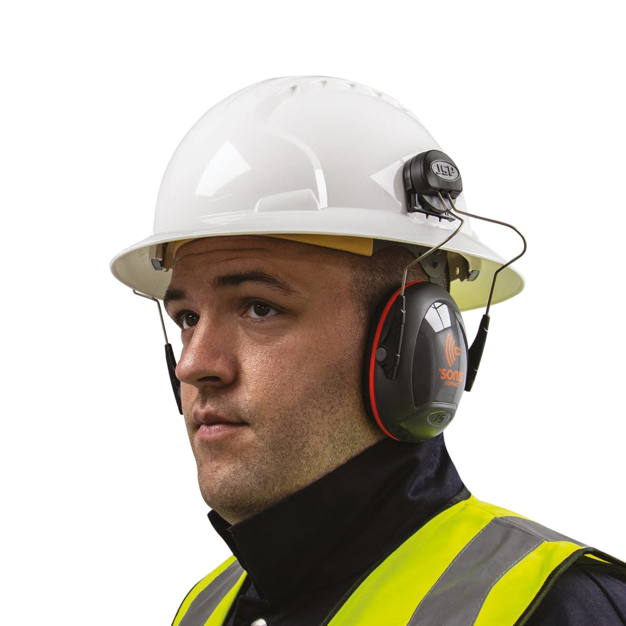 JSP Sonis Compact Sonis&reg; Compact Full Brim Helmet Mounted Ear Defenders