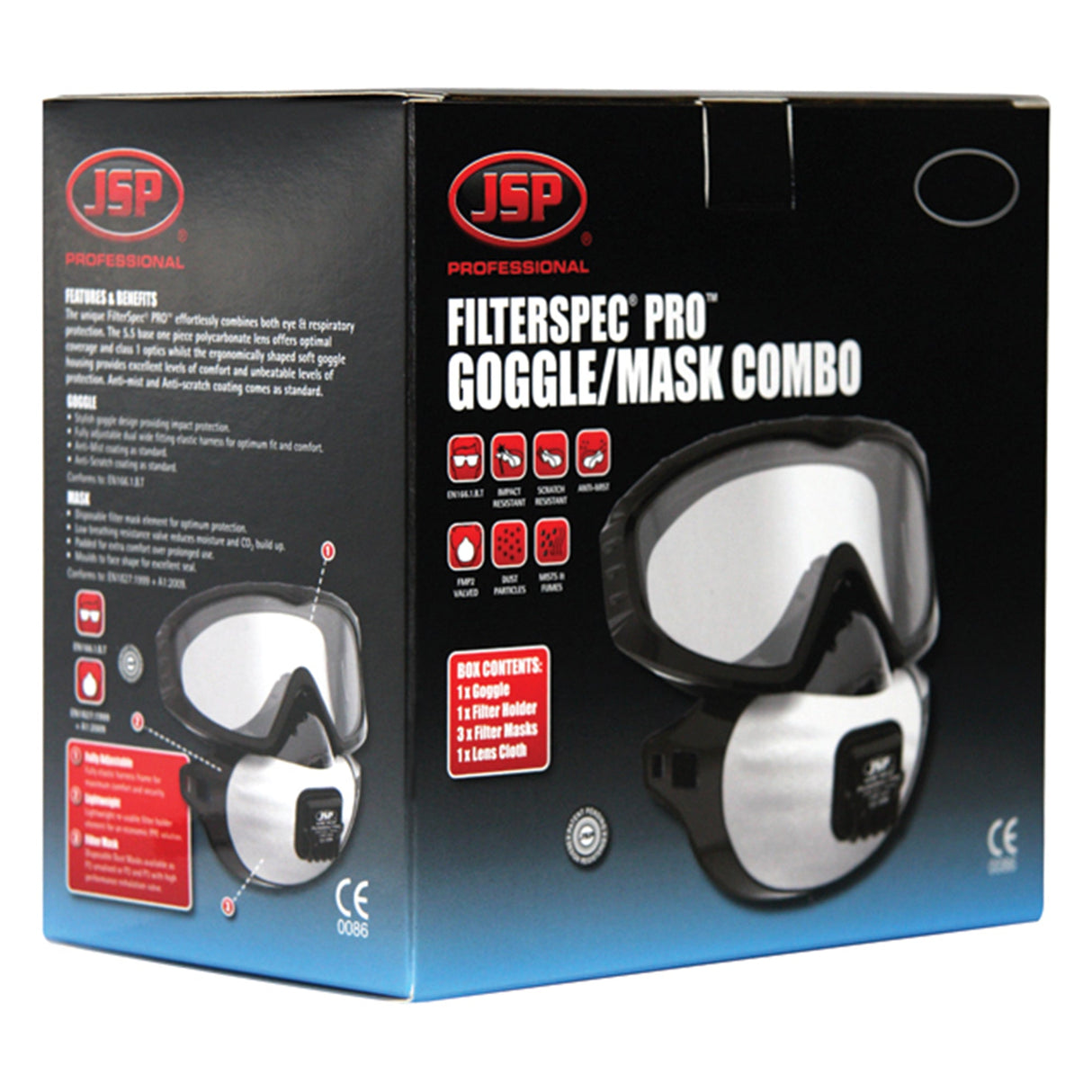 JSP Filterspec PRO Goggle FFP2 Valved