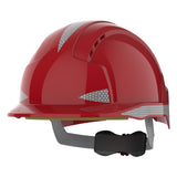 JSP EVOLite Safety Helmet with Reflective CR2 Decals - Wheel Ratchet - Vented