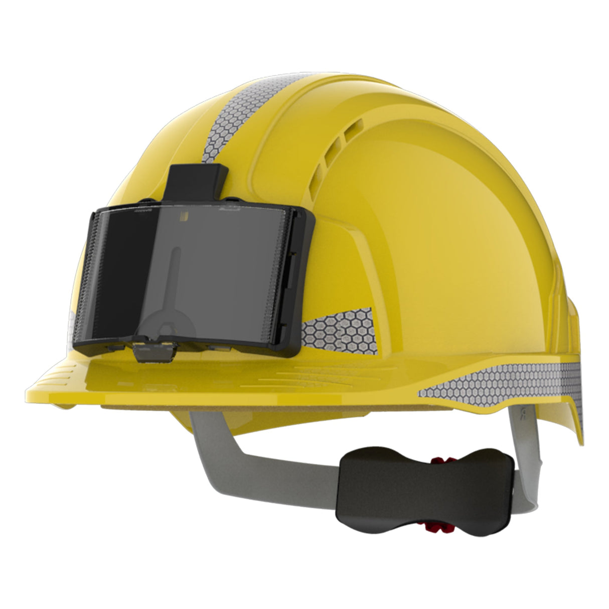 JSP EVOLite Safety Helmet with Reflective CR2 Decals and ID Badge Holder / Lamp Bracket