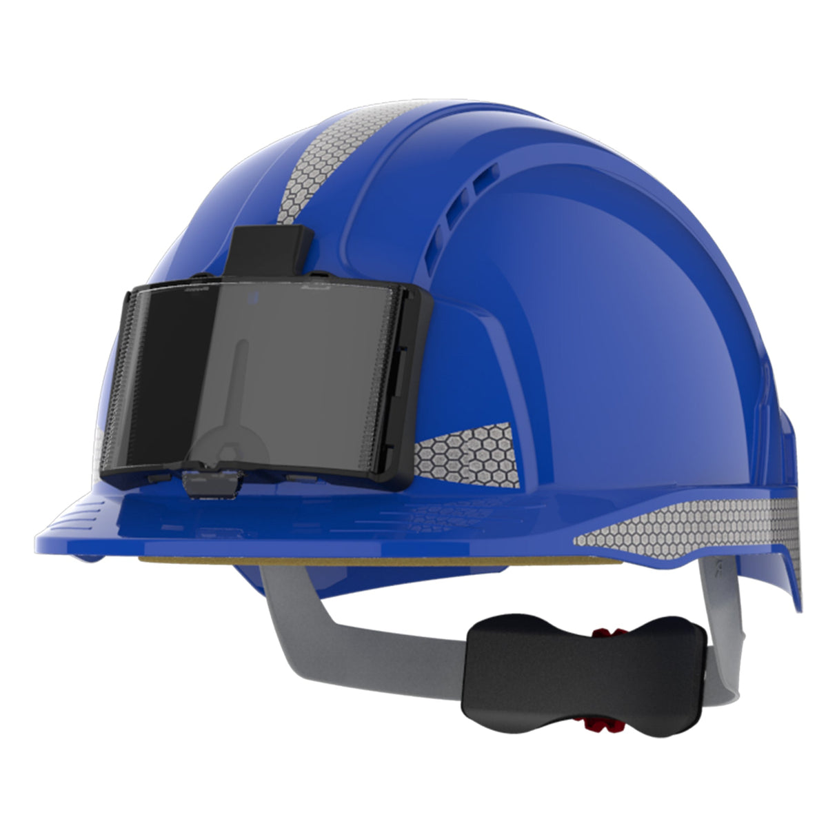 JSP EVOLite Safety Helmet with Reflective CR2 Decals and ID Badge Holder / Lamp Bracket