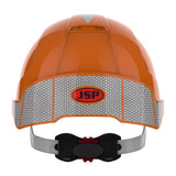 JSP EVOLite Safety Helmet with CR2 Decals and ID Badge Holder / Lamp Bracket - Orange