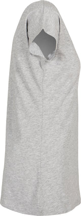 Build Your Brand Basic Women's Wide Neck Tee - Heather Grey