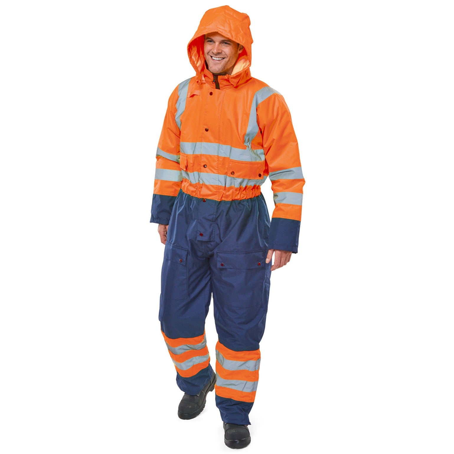 Beeswift Two Tone Hiviz Thermal Waterproof Coverall