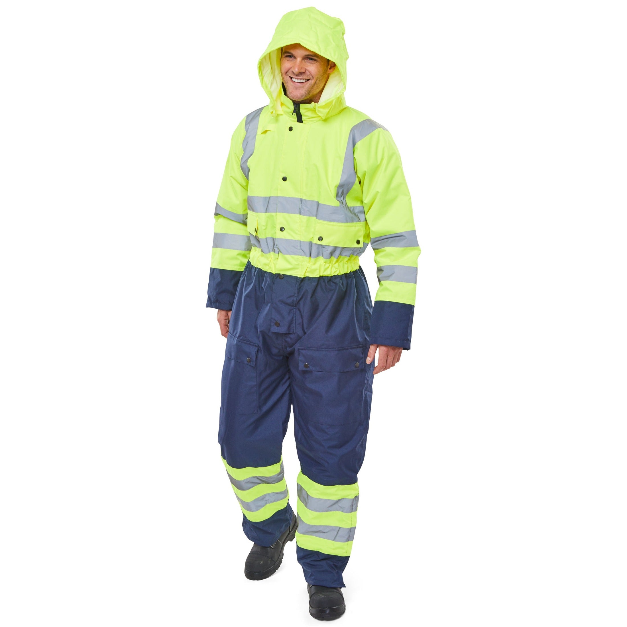 Beeswift Two Tone Hiviz Thermal Waterproof Coverall