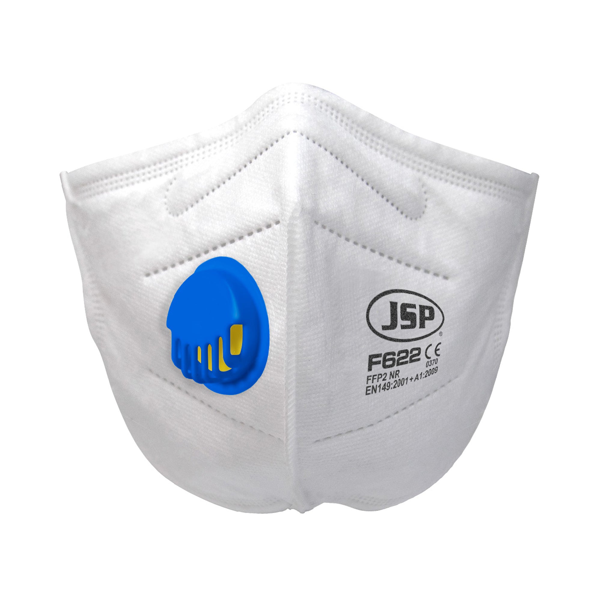 JSP Disposable Vertical Fold Flat Mask FFP2V (F622) - Retail Ready - Pack of 2