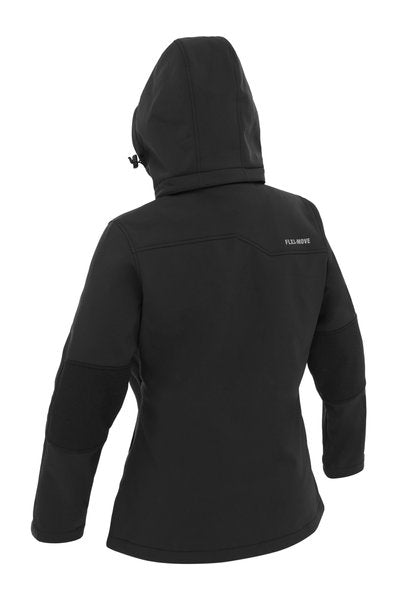 Bisley Womens Jacket Flx & Move™ Ripstop Softshell Jacket 320gsm #colour_black