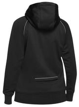 Bisley Women's Fleece Zip Front Hoodie W/Sherpa Lining 270gsm #colour_black