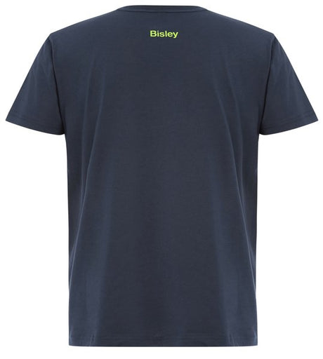 Bisley Tee Logo Cotton 160gsm #colour_navy