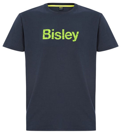 Bisley Tee Logo Cotton 160gsm #colour_navy