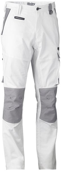 Bisley Pants Cargo Cotton Contrast Painters 280gsm Regular #colour_white