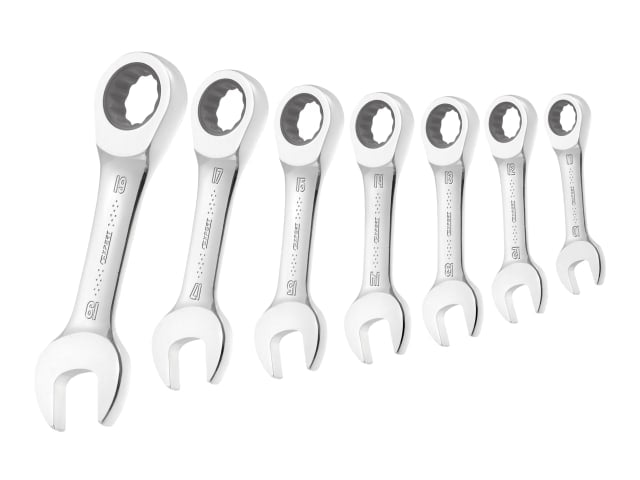 Expert Stubby Ratchet Spanner Set, 7 Piece