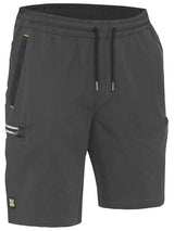 Bisley Shorts Flx & Move™ 4-Way Stretch Elastic Waist Cargo 170gsm #colour_charcoal