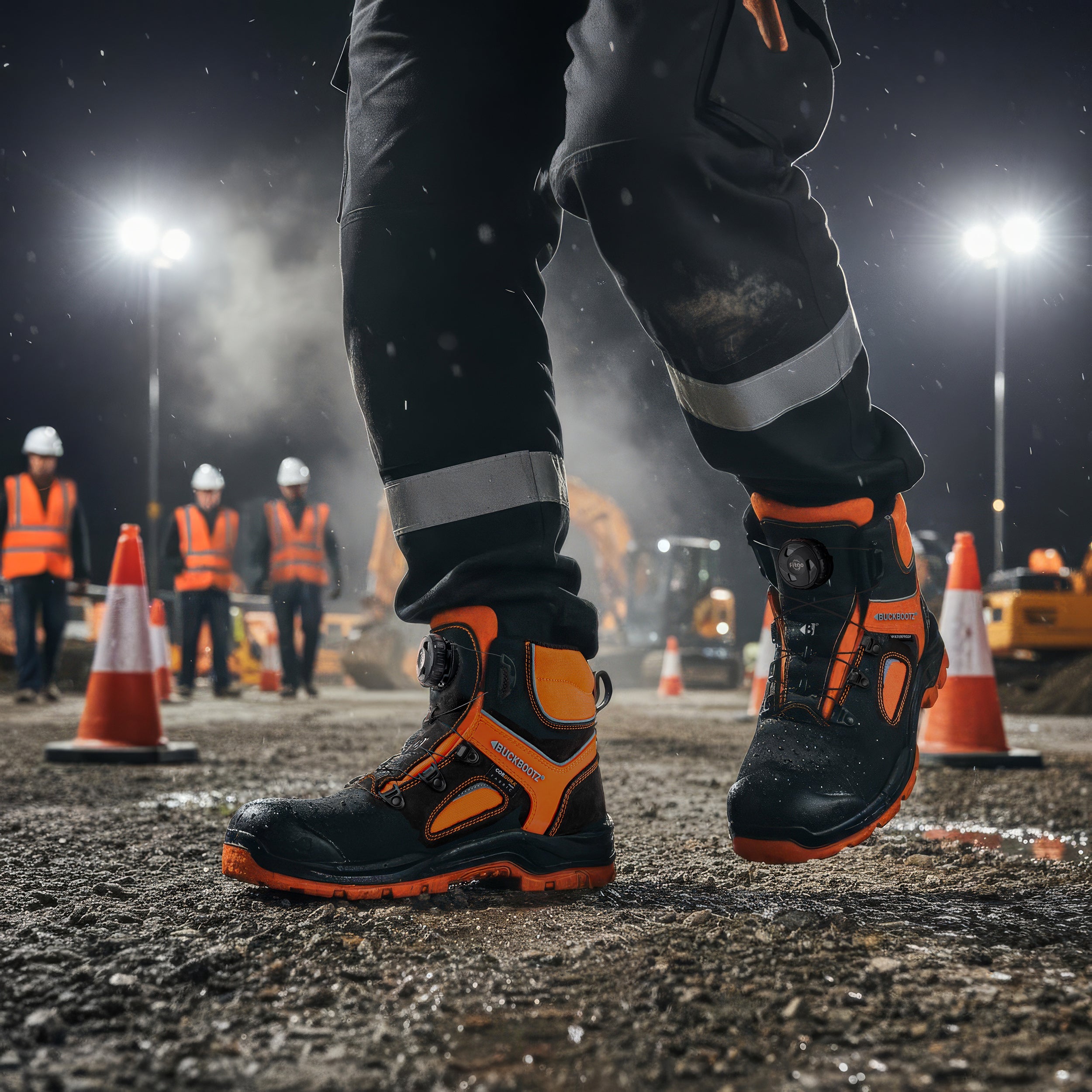 BVIZ7 Buckzviz FITGO System Boot - Black HI Vis Orange