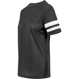 Build Your Brand Women's Mesh Stripe Tee