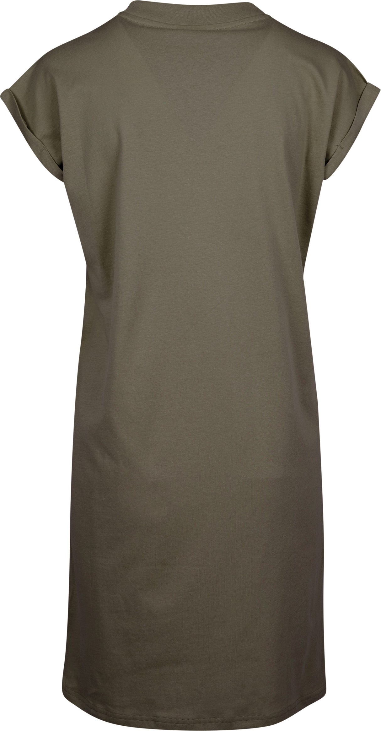 Build Your Brand Women's Turtle Extended Shoulder Dress - Olive