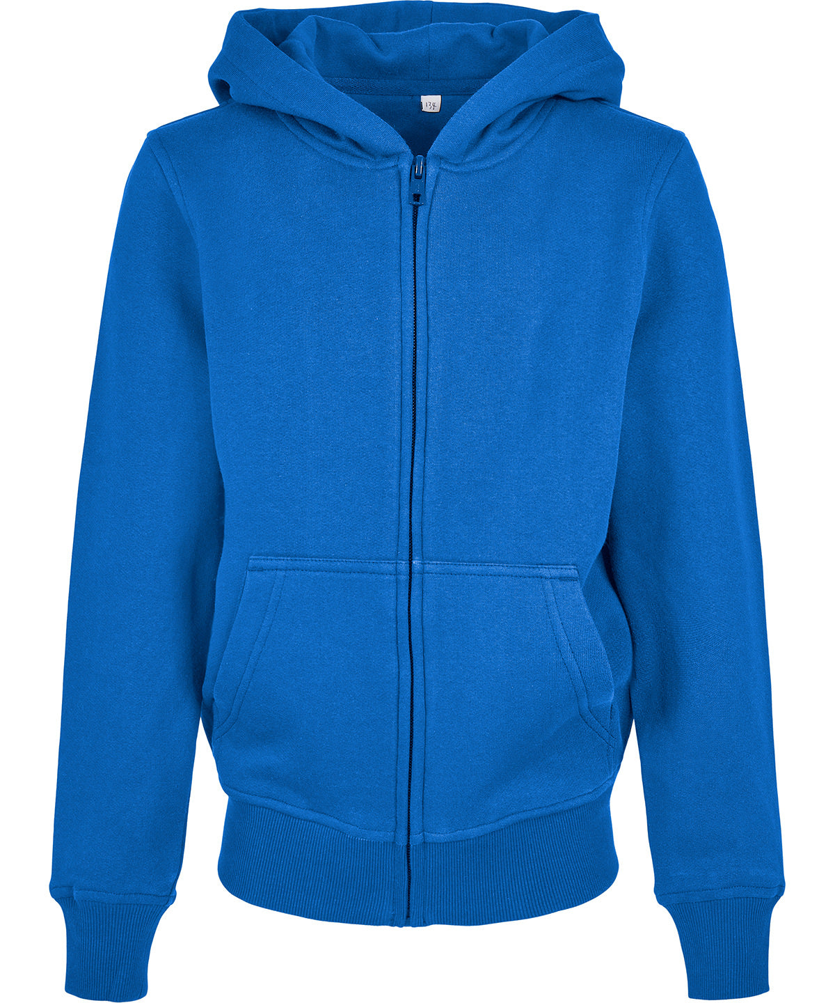 Build Your Brand Organic Kids Basic Zip Hoodie