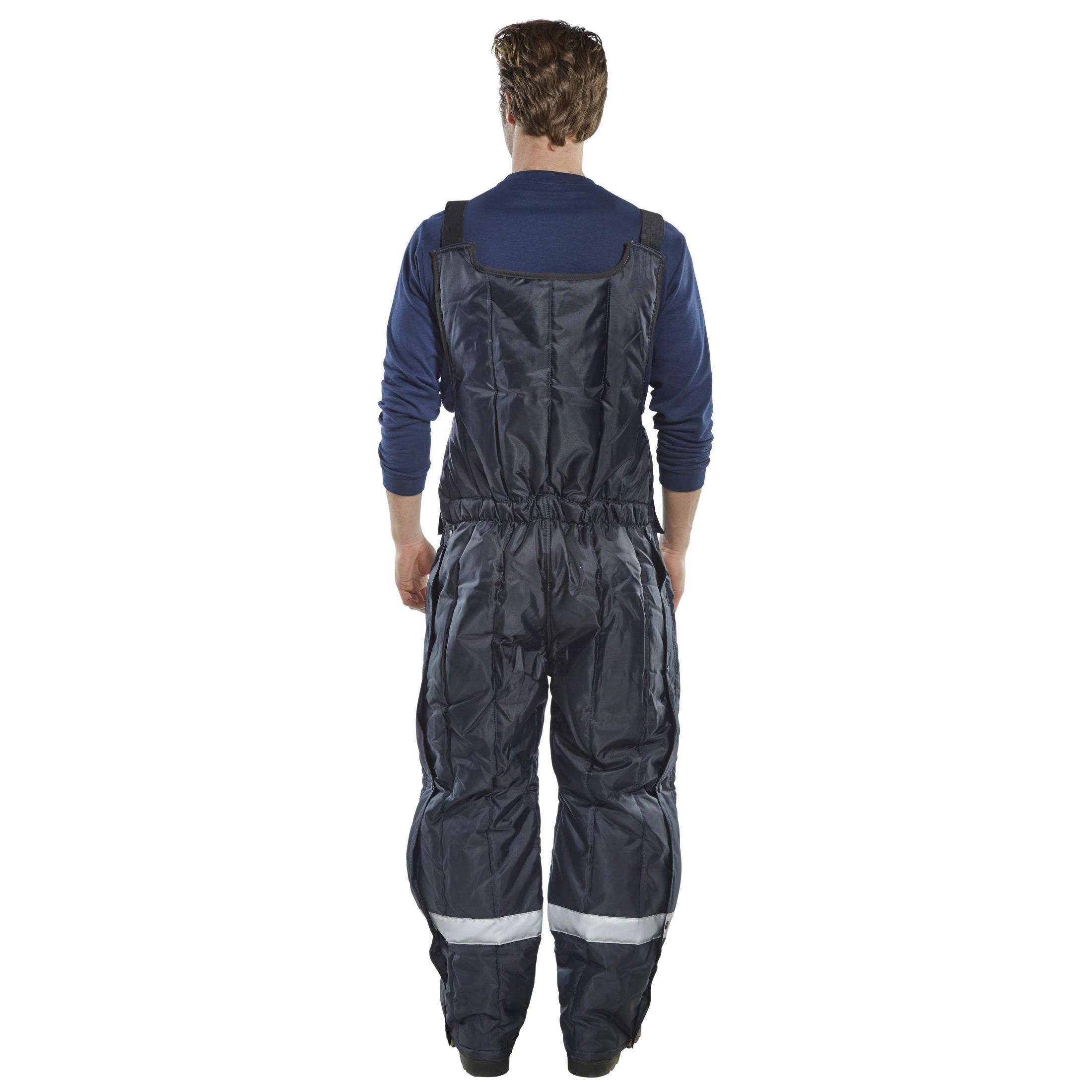 Beeswift Coldstar Freezer Bib Trousers Navy Blue
