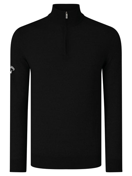 Callaway Ribbed ¼ Zip Merino Sweater