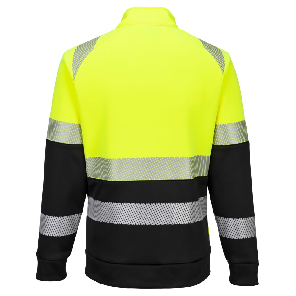 Portwest DX4 Hi-Vis Class 1 Funnel Neck Zipped Sweatshirt
